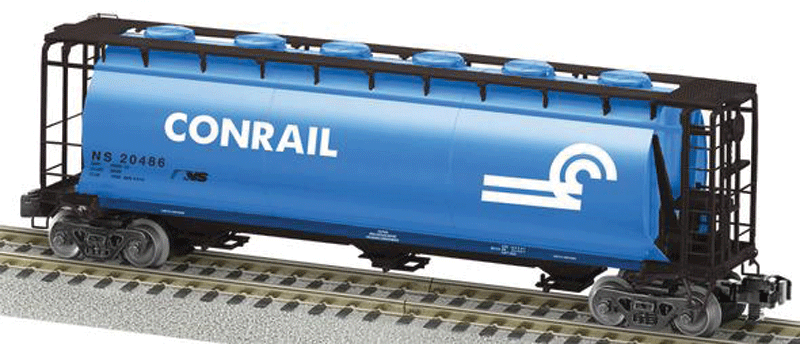 3-Bay Cylindrical Covered Hopper - Ready to Run - American Flyer(R) -- Norfolk Southern #20486 (Conrail Heritage; blue, white)