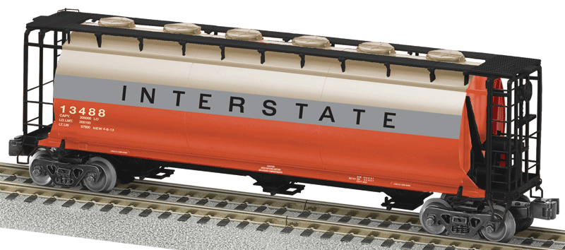 3-Bay Cylindrical Covered Hopper - Ready to Run - American Flyer(R) -- Norfolk Southern #13488 (Interstate Heritage; ivory, gray, orange)-1