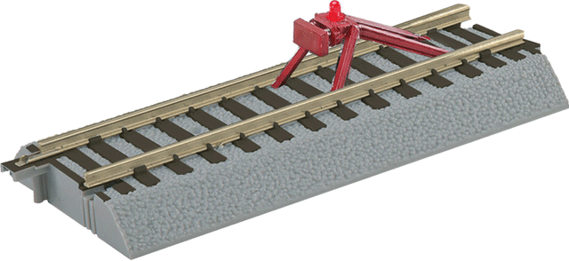 American Flyer(R) FasTrack(R) -- 5" Straight Track w/Lighted Bumper-1