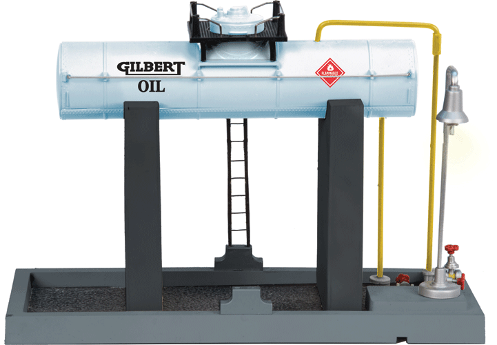 Elevated Oil Tank - American Flyer(R) -- Gilbert Oil (chrome) - Kit - 4 x 7 x 5"  10.2 x 17.8 x 12.7cm-1