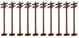 Telephone Poles -- Brown 10" 25cm Tall pkg(10)