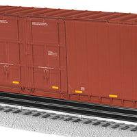86' Hi-Cube Boxcar 2-Pack - 3-Rail - Ready to Run -- Norfolk Southern #656671, 657223 (Boxcar Red, yellow Conspicuity Marks)