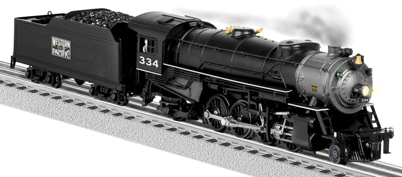 2-8-2 Heavy Mikado - Scale 3-Rail w/Legacy Sound & Control -- Western Pacific #334 (black, graphite)