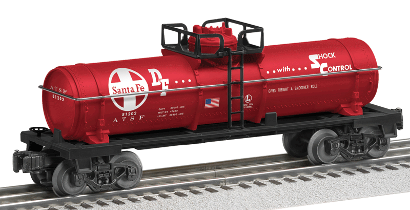 Tank Car - 3-Rail - Ready to Run - US Made -- Great Northern #81202 (green, orange, See America First Logo, US Flag)-1