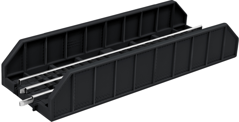 FasTrack Girder Bridge -- Black - Kit - 10" 25.4cm Long-1