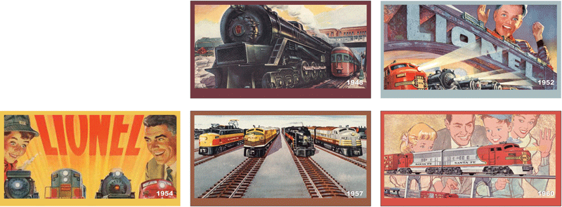Classic Lionel Catalogs Billboards -- 3 Billboard Stands & 3 Double-Sided Signs-1