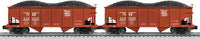 Scale PRR Class Gla 2-Bay Hopper w/Load 2-Pack - 3-Rail - Ready to Run -- New Haven #115015, 115355 (Boxcar Red, Script Logo)
