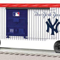 Boxcar - 3-Rail - Ready to Run - US Made -- New York Yankees (white, blue, red, Major League Baseball(TM) Series)