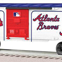 Boxcar - 3-Rail - Ready to Run - US Made -- Atlanta Braves (white, blue, red, Major League Baseball(TM) Series)
