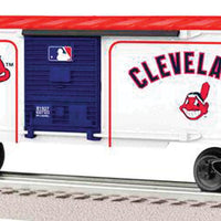 Boxcar - 3-Rail - Ready to Run - US Made -- Cleveland Indians (white, blue, red, Major League Baseball(TM) Series)
