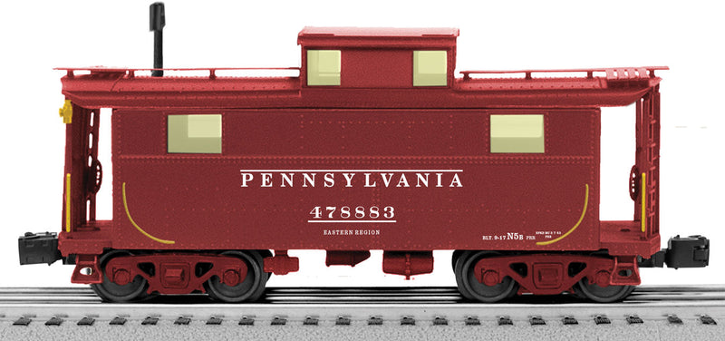 Scale PRR Class N5b Cupola Caboose w/Lights & Smoke - 3-Rail - Ready to Run -- Pennsylvania Railroad #478883 (Tuscan)