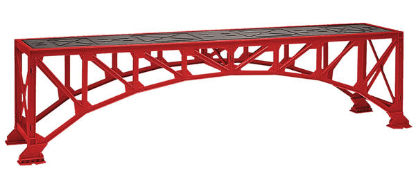 Steel Arch Bridge/Under Arch Bridge -- Christmas Red - Kit - 19-1/4 x 3-5/8 x 4-7/8" 48.9 x 9.2 x 12.4cm