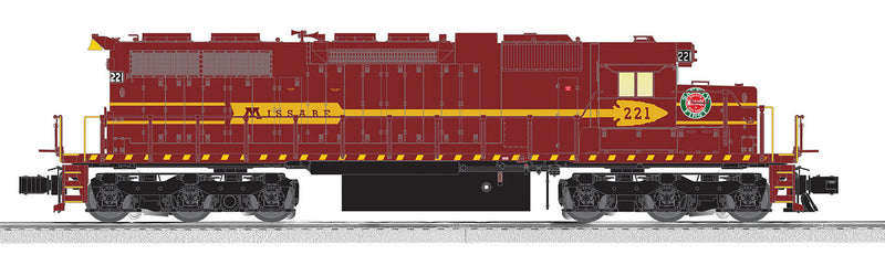 EMD SD38 - Scale 3-Rail w/Legacy Sound, Control & Smoke -- Duluth, Missabe & Iron Range #223 (maroon, yellow)