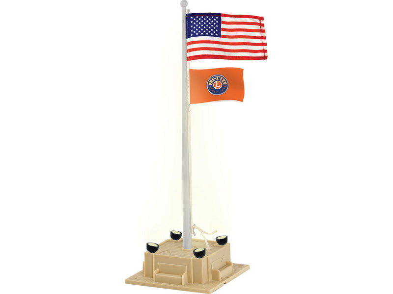 Illuminated Flagpole w/Flag -- Lionel