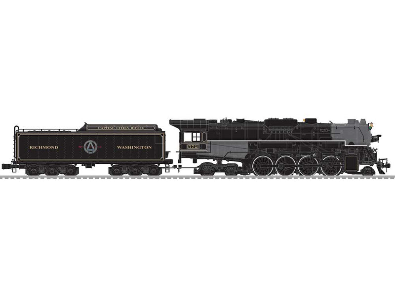 2-8-4 Berkshire - 3-Rail - Legacy Sound & Control -- Richmond, Fredericksburg & Potomac 572-1