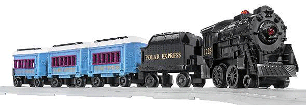 Lionel Little Lines(TM) Polar Express(TM) Train Playset w/Sound & Remote Ctrl -- Steam Loco, 3 Cars, Track, Mountain, Ice Track & Accessories 47 Pieces