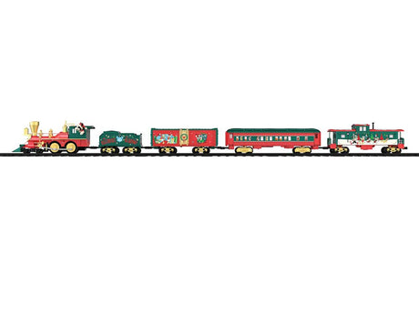 Disney Christmas Battery Operated O-Gauge Train Set -- 4-4-0 Steam Loco, 3 Cars, Track Double Oval, Remote Controller-3