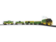 John Deere Battery Operated O-Gauge Train Set -- GP60M Diesel, 4 Cars, Track Oval, Remote Controller