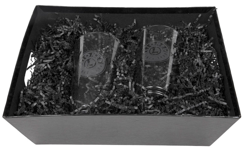 ETCHED LIONEL PINT GLASS SET
