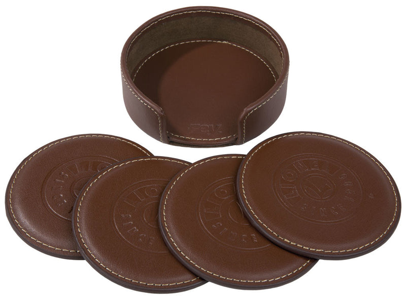 LEATHER COASTER SET