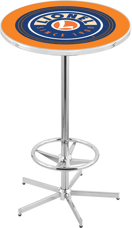 Pub Table -- Lionel (orange, blue, cream)