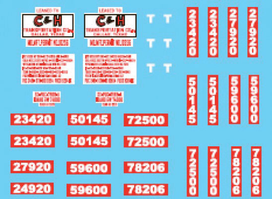 Vehicle Decal Set -- C&H Transportation