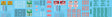 Vehicle Decal Set -- Six Various Owner-Operator Truck Tractors & Lessor Flatbed Trailers