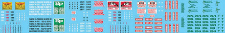 Vehicle Decal Set -- Six Various Owner-Operator Truck Tractors & Lessor Flatbed Trailers