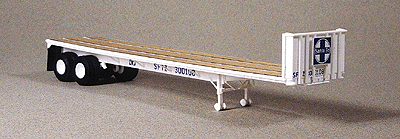 40' Trailmobile Flatbed Trailer -- Atchison, Topeka & Santa Fe (White K)-1