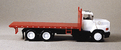 Tractor/Trailer Ford -- Lumber Truck - LN9000 Cab with 20' Flat Bed, red