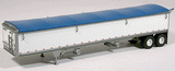 Wilson 43' Grain Trailer - Kit -- Unpainted Sides & Ends, Dark Blue Tarp-1