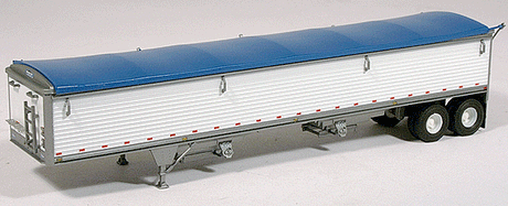 Wilson 43' Grain Trailer - Kit -- Unpainted Sides & Ends, Dark Blue Tarp-1