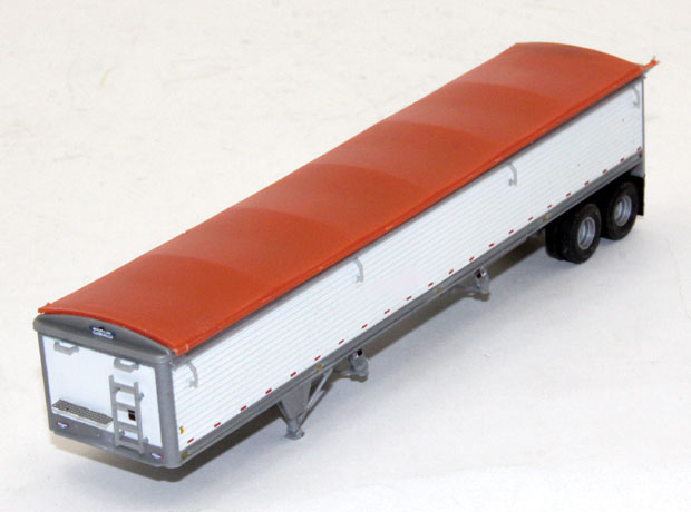 Wilson 43' Pacesetter Grain Trailer - Kit -- White, Orange Tarp-1