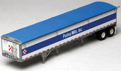 Wilson 43' Pacesetter Grain Trailer - Kit -- Purina Mills (white, blue, blue Tarp)-1