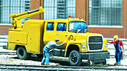 Hi-rail crew cab w/crane