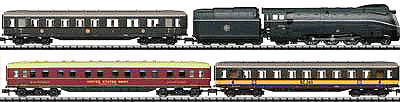 Minitrix - Military - US Post-1945 - Railroad Equipment -- Transportation Corps Train w/Class 03.10 Steam Loco & 3 Passenger Cars