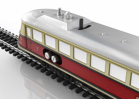 TWE 700 Replica Powered Rail Car - 3-Rail - Digital -- Red, Ivory, Silver-4