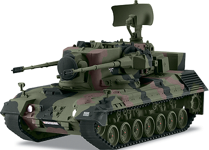 4MFOR Metal Military Mission(R) Modern German Army (BW) Diecast Models -- "Gepard" Anti-Aircraft Tank