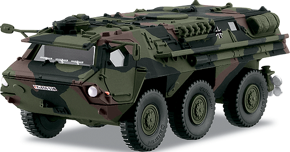 4MFOR Metal Military Mission(R) Modern German Army (BW) Diecast Models -- "Fuchs" Armored Personel Carrier