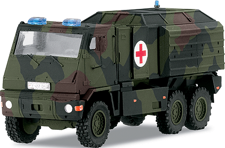 4MFOR Metal Military Mission(R) Modern German Army (BW) Diecast Model -- Yak Armored Emergency Vehicle