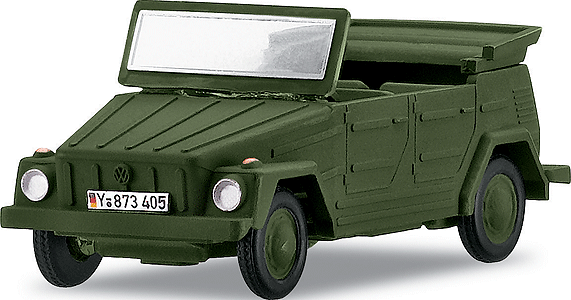 4MFOR Metal Military Mission(R) Modern German Army (BW) Diecast Model -- Volkswagen 181 Kurierwagen; Staff Car w/Top Down