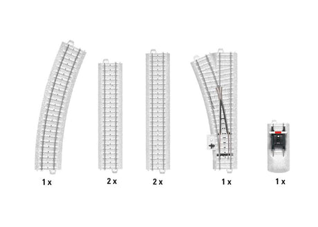 C Track Extension Set - Snow-Covered Track - 3-Rail - Start Up -- Turnout and Track for a Spur-2