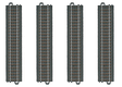 3-Rail C Track - My World -- Straight Sections pkg(4) 7-13/32"  18.8cm