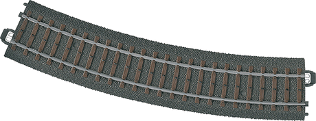 My World C Track -- Curved Section Turnout Branch 17-1/4"  43.8cm Radius R2 30 Degree