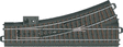 3-Rail C Track - My World -- Manual Turnout - Left-Hand