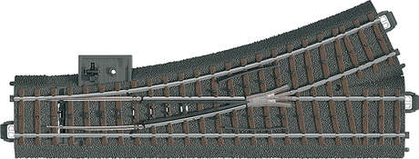 3-Rail C Track - My World -- Manual Turnout - Left-Hand