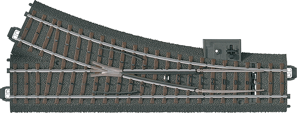 3-Rail C Track - My World -- Manual Turnout - Right-Hand