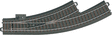 3-Rail C Track - My World -- Left Hand Manual Curved Turnout