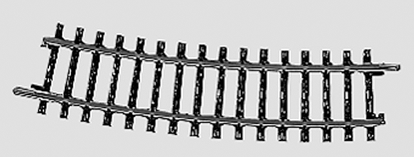 K Track -- 16-3/4" 424.6mm 15 Degree Radius Curve