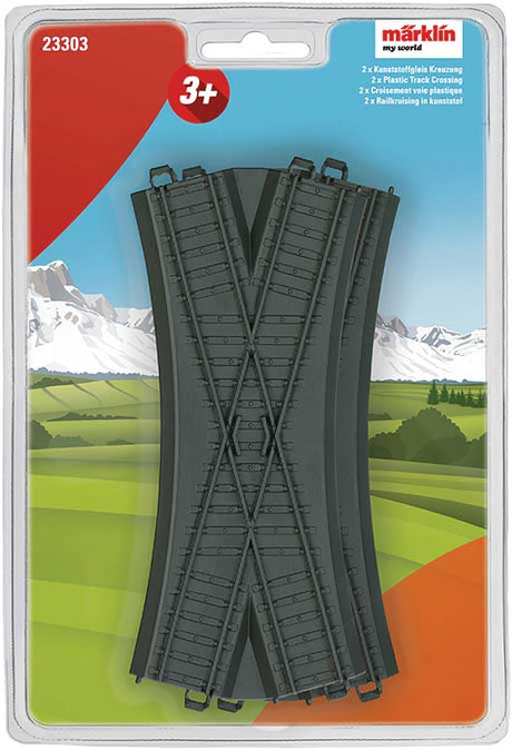 Plastic Track Crossing -- For My World Battery Sets with Plastic-Track-2